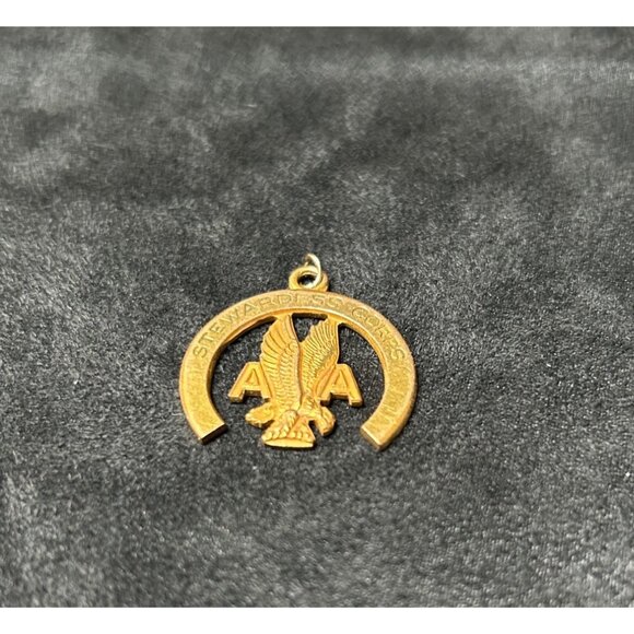 Gold Filled Stewardess Corps American Airlines Retro Charm/Pendant - Picture 2 of 7
